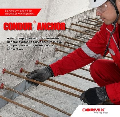 แนะนำผลิตภัณฑ์ Condur Anchor (คอนดัวร์ แองเคอร์) กาวอีพ็อกซี่ยึดพุกและเหล็กเสริมกำลังสูง